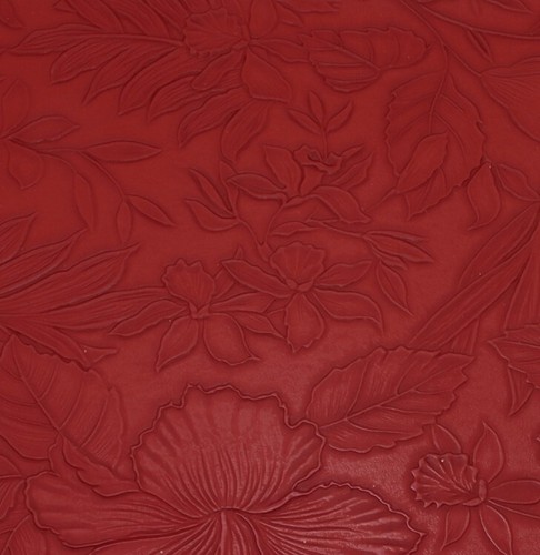 Rotolo ecopelle fiore - ecopelle, rosso